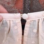 Torrid  Orange Cotton High Neck Polka Dot Textured Tank with Lace Detail Size 0 Photo 2