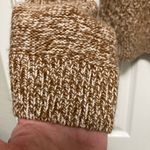 Fossil  Camel Brown Marbled Cropped Merino Wool Silk Blend Cable Knit Sweater Photo 4