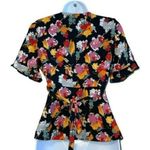 ZARA ‎ Trafuluc  Collection Floral Print Ruffled Sleeve Wrap Blouse NWOT Size  XS Photo 5