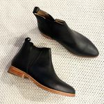 Nisolo Black Leather Everyday Chelsea Boot Slip On Stretch Wooden Sole NWOB 9 Photo 1