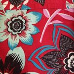 Talbots Floral Cotton Hobo Lined Pencil Skirt Red Blue Size 2 Photo 1