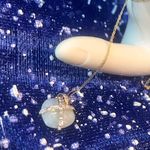 14K Gold Jade & Diamond Heart Pendant Necklace Photo 5