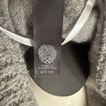 Vince Camuto  Plaid Gray Lime Green Collar Shawl Poncho Cape Fringed outerwear Photo 3