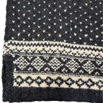 Ralph Lauren Country Black Cream Sweater Women Large Hand Knit Wool Silk Vintage Photo 5