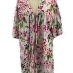 Show Me Your Mumu Pink Floral Robe Bridal Dressing One Size Fits Most Photo 0