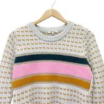 Madewell  Striped Barfield Wool Blend Sweater Jumper in Heather Blizzard Size XXS Photo 6