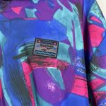 Reebok Vintage 90s  Jacket Windbreaker‎ All Over Print Poly Womens Medium Retro Photo 4