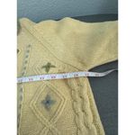 Sportworld Butter Wool Button Front Embroidered Patterns Long Sleeve Cardigan‎ L Yellow Size undefined Photo 5
