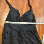 Oleg Cassini Halter Black Y2K beach Tie nack eyelet boho 90s 2000s dress 12 NWT Photo 13