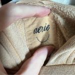 Aerie Tan Bow Embroidered Crop Hoodie Photo 3