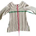 American Rag  Cable Knit Sweater 3/4 Sleeves Creamy White Medium Top Jumper Photo 6