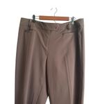 Avenue Women Pants Brown Straight Leg High Rise Office Travel Neutral Capsule Photo 4