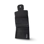 Salvatore Ferragamo black  Vara canvas pouch with a silver-tone buckle. Photo 10