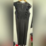 Julia Jordan NEW Lace Illusion Flutter Sleeve Black Jumpsuit Size 12 woman’s Photo 5