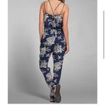 Abercrombie & Fitch Floral Blue Strappy Jumpsuit- Size Small Photo 1