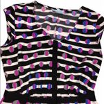 Cynthia Rowley  size 2 black Fun stripes & circles party dress Photo 1