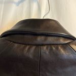 Talbots Leather Jacket Womens Small P Black Buttery Soft Zip Up Lined Bikercore Photo 8