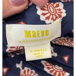 Anthropologie  x Maeve Somerset Tiered Maxi Dress Pockets Blue Motif XS Photo 6