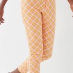 Urban Outfitters Orange & Pink Plaid High Rise Skinny Pants Photo 0
