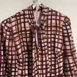 Gal Meets Glam | Lindsey Painted Windowpane Tie Neck Dress | 00 Photo 7