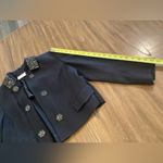 Akris Punto  LIGHTWEIGHT embellished collar metal button black wool blazer Jacket Photo 5