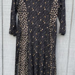 Boden Anna Wrap Tie Dress 3/4 Sleeve Midi Length Jersey Stretchy Modest Size 4 Black Photo 0