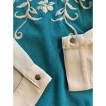 Flying Tomato Embroidered Mesh Sheer Blouse Shirt Womens Medium READ Photo 5