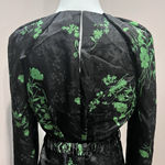 ZARA Jacquard Dress Long Sleeved Black and Green Belted Size S NWT Blogger Fave Photo 5