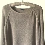 Lafayette 148  Sheer Linen Sweater in Khaki Beige Size XL Photo 2