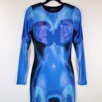 White Fox Boutique  Womens Dress Blue Milky Way Soulmate Mini Bodycon Y2K Small Photo 1