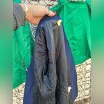 Vintage 80s Mary Kay Navy Blue Green Blazer Slinky Blouse and Tank Set 2P Photo 8