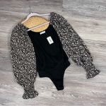 Vestique Nwt ribbed knit floral balloon sleeve bodysuit‎ Photo 2