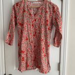 Roller Rabbit  Pink Floral Three Quarter Sleeve Tunic Photo 2