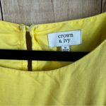 Crown & Ivy  Yellow Blouse with 3/4 Sleeves Photo 4