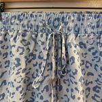 Karlie Blue Athletic Shorts with Leopard Print Photo 1
