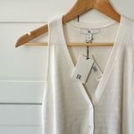 Banana Republic  Textured Knit Sweater Vest, Iced Vanilla Ivory sz. S Photo 2