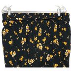 Torrid Size 1 Challis Pants Black Yellow Floral Tie Belt Whimsigoth Flowy Boho Photo 3