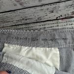 Talbots 22W Wide-Leg Crop Chino Pants Black/White Pinstripe Photo 7