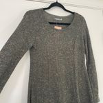 Earthbound Trading Co Tunic Dress Size Small Brown Knit Asymmetrical Long Sleeve Green Photo 2