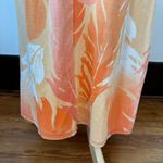 Vintage 90’s Orange Tropical Leaf Maxi Skirt Size L Photo 7