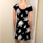 Aeropostale NWT  dress fit and flare cutout bow front black floral size Medium Photo 1
