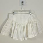 Anthropologie Maeve Basque Waist Flirty Mini Circle Skirt Skort White NWT XL Photo 8