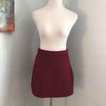 Forever 21  quilted Stitched Patterned Mini Skirt Crimson sz Small Photo 1