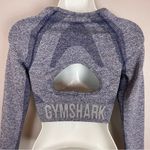Gymshark  Crop Top Cut Out Back Size Small Athletic Thumboles Long Sleeves‎ Blue Photo 9