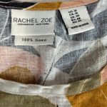 Rachel Zoe  Floral Linen Top‎ 1X Short Sleeve Relaxed Fit Casual Photo 5