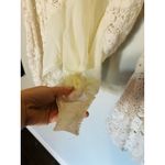 Free People  Ivory White Lace Crochet Desert Daze Bodysuit Tassels size Medium Photo 11