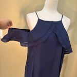 Nordstrom Dee Elly Shoulder Detail Swing A Line Dress Navy - size Large Photo 4