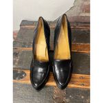 Nine West Platform Heeled Black Leather Loafer 9.5 Photo 3