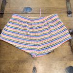 Celebrity Pink Multicolor Striped Crochet Shorts Size Large Photo 4