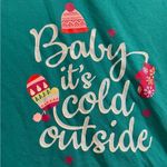 secret treasures  Turquoise Baby It’s Cold Outside Christmas Holiday Tee Shirt Photo 1